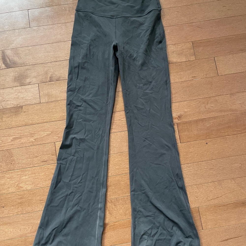 Lululemon Athletica Dark Gray High-Waisted Flare Leggings